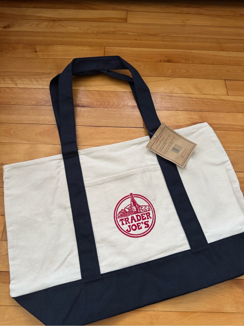 Trader Joe's Cream Canvas Tote